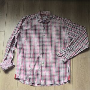 7 Downie St. Men's Patterned Button-up Shirt Sz 6 ( XL )